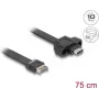 DeLOCK USB-flatkabel Type-E Key A 20-pin stekker naar USB Type-C bus 75 cm