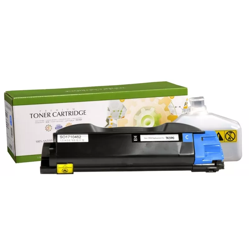 STATIC tonercartridge, compatibel met Kyocera TK-590C, cyaan, compatibel, 5.000 pagina's