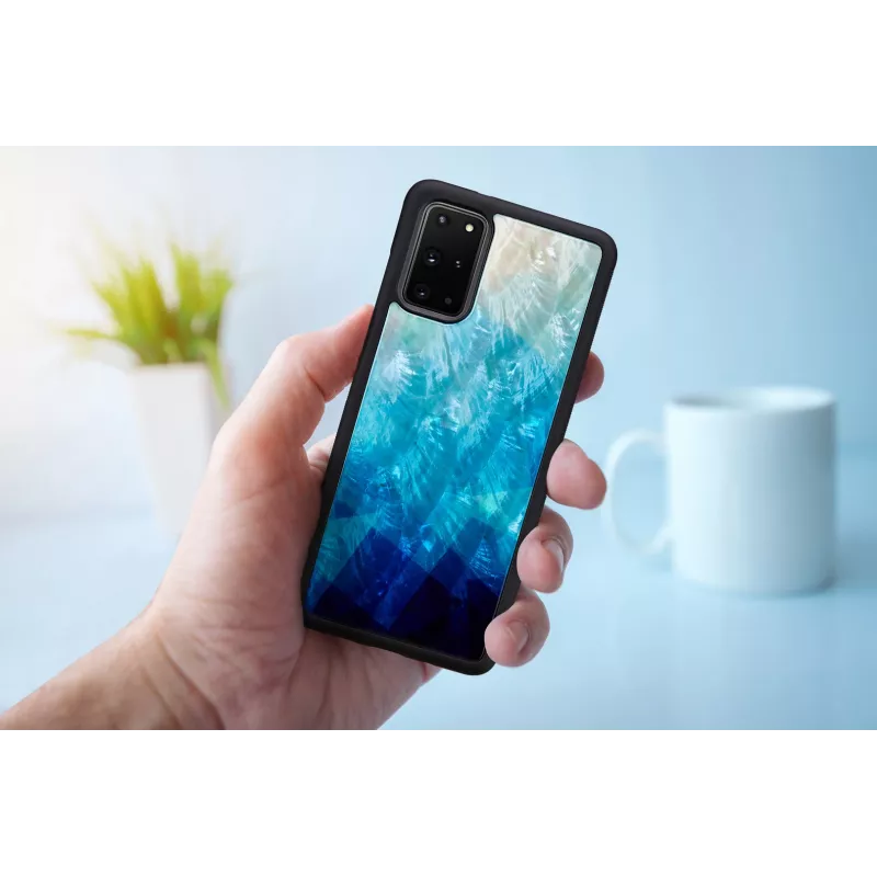 Hoes iKins voor Samsung Galaxy S20+ — blue lake zwart finish