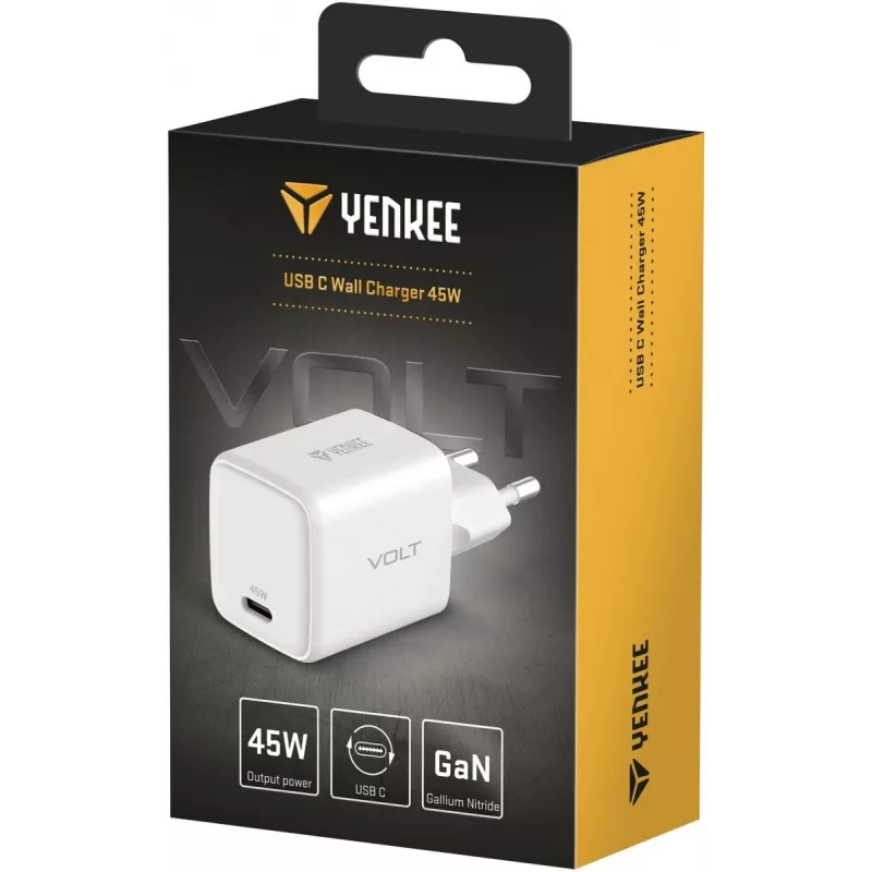 USB-C-oplader YENKEE G45 VOLT 45W Power Delivery 3.0, 3A uitgang