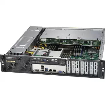 Super Micro Supermicro SC823M TQC-R802LPB - rack - rack-montabel - 2U - verbeterde, uitgebreide ATX - SATA/SAS - hot-swap 800 watt - zwart (CSE-823MTQC-R802LPB)