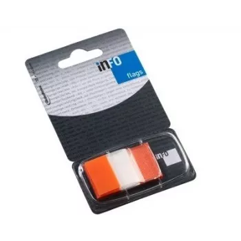 Papierindex Global Notes, 25x43mm, oranje, kunststof (1x50) 0718-205