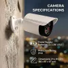 Dummy-camerabuis met IR-LED's, CEE IR1800 W — niet-functionerende bewakingsdummy