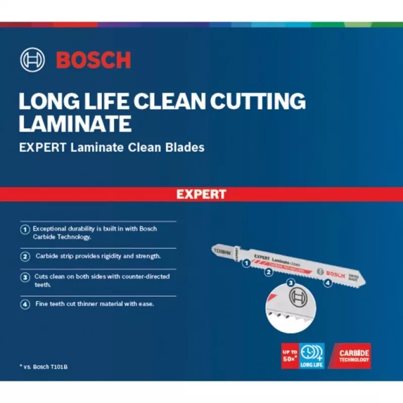 Bosch Expert Laminate Clean T 128 BHM decoupeerzaagbladen (3 stuks)