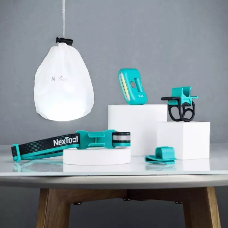Hoofdlamp Nextool NE20005 oplaadbare LED-hoofdband 170 lm, USB-C, 37,8 g, ABS, wolkblauw