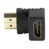 HDMI-adapter GEMBIRD A-HDMI90-FML, HDMI naar HDMI, haakse 90°-adapter, zwart