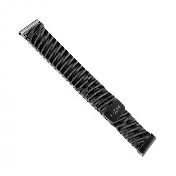 Mesh-band voor smartwatch FIXED FIXMEST-22MM-BK Quick Release 22 mm zwart
