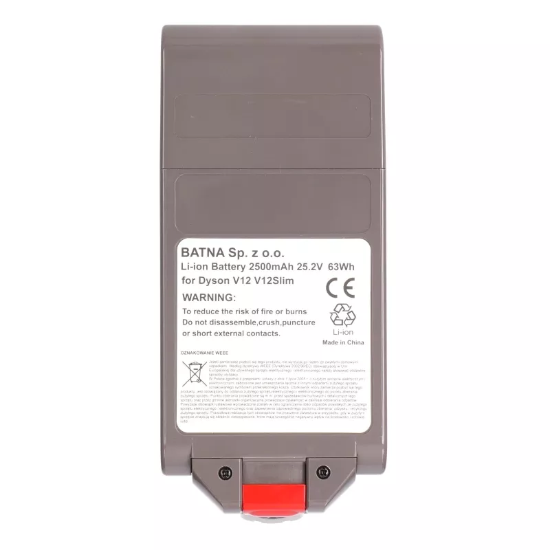 Accu voor Dyson stofzuiger V12, 25,2V 2500mAh
