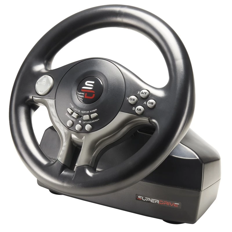 Stuurwiel + pedalen Subsonic SV200 zwart grijs USB 180°-rotatie