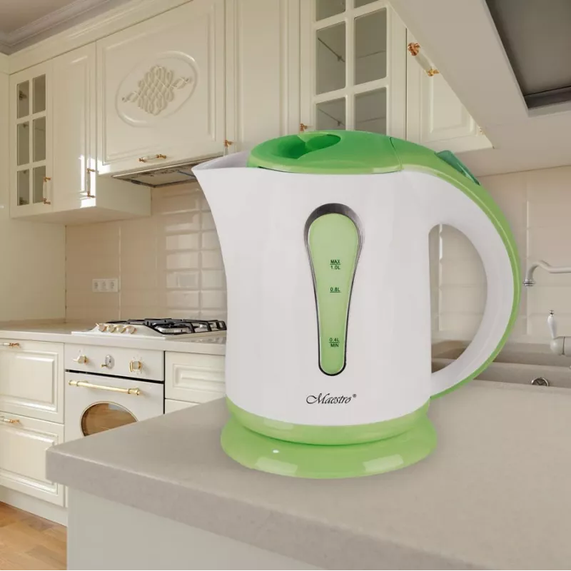 Maestro MR-028-GREEN elektrische waterkoker, 1 L, 1000 W, groen