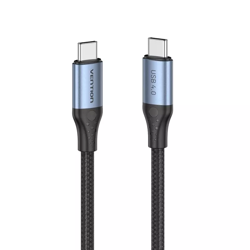 Vention USB4 Gen 3x2 Type-C-naar-Type-C-kabel 1 m, 5 A, aluminiumlegering, katoen omvlochten