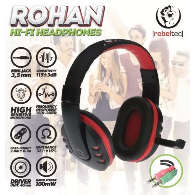 Hoofdtelefoon Rebeltec Rohan RBLSLU00032