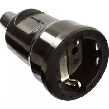AS SCHWABE PVC-koppeling 16A, 250V betrouwbare versie zwart (62225)