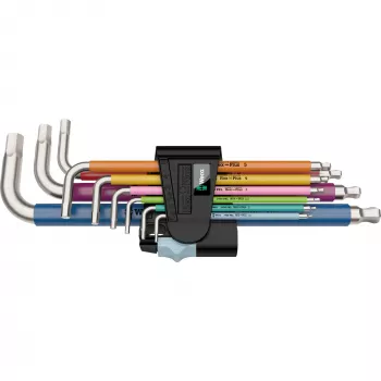 Wera 05022669001 zeskantsleutel L-vormig metrisch 9 st.