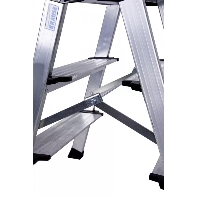 Opstapje Krause 126030 — aluminium 3 treden, 65 cm max hoogte, 6.1 kg, 500 mm breedte