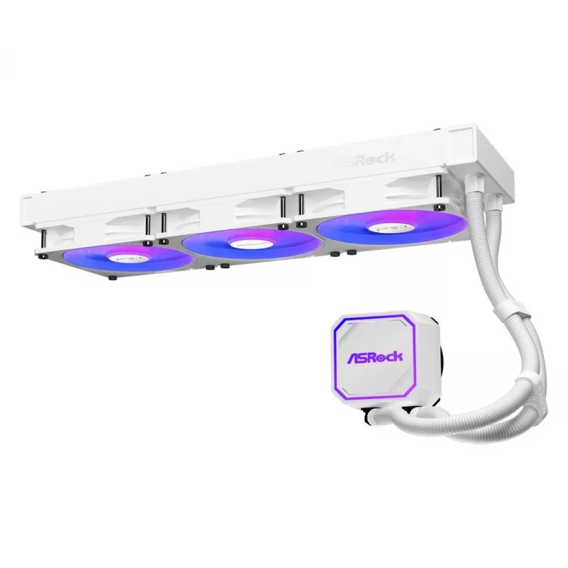 CPU-koeler ASROCK Pro 360 ARGB wit – 360mm AIO-vloeistofkoeler, ARGB-verlichting, witte afwerking