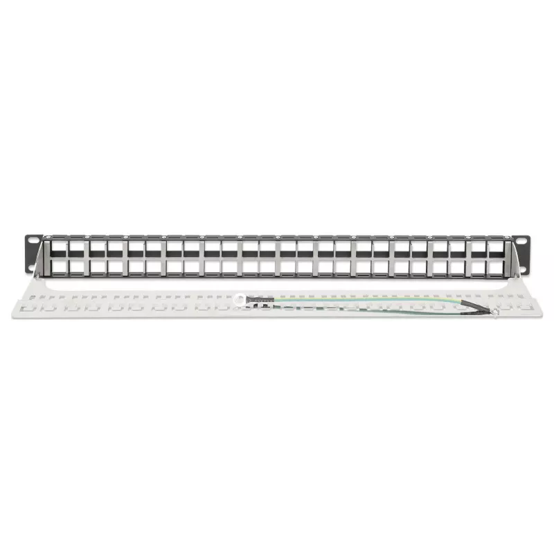 Intellinet 721028 lege Keystone-patchpaneel, 48 poorten, 1U, afgeschermd, 19 inch