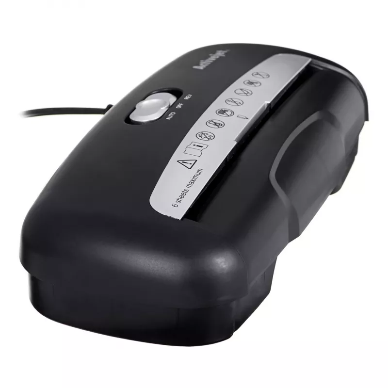 Activejet ASH-0601S papierversnipperaar, P-2, 10 l, 6 mm stroken, 6 vel, zwart.