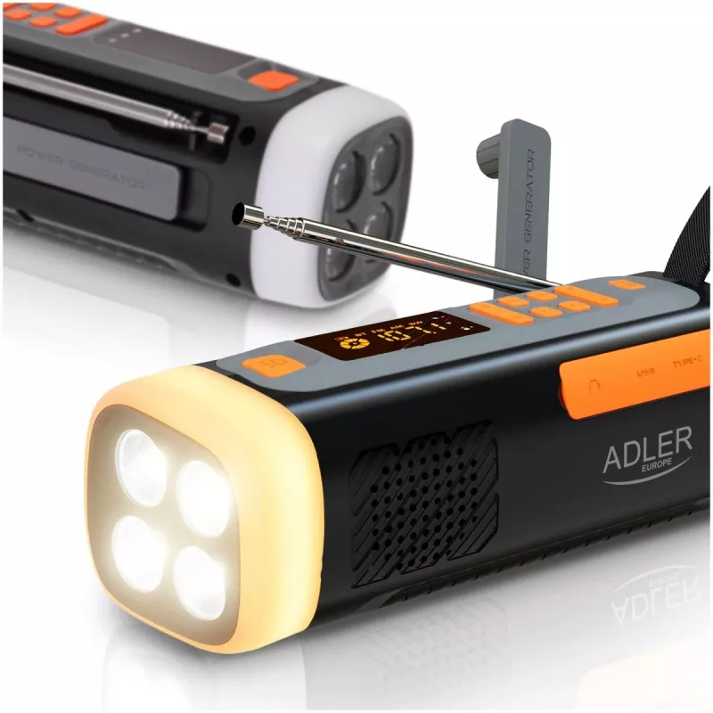 ADLE AD1920 noodradio met zonne-energie