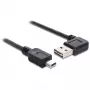 USB-kabel DeLOCK 85175 USB 2.0 0,5m USB A mini-USB B zwart