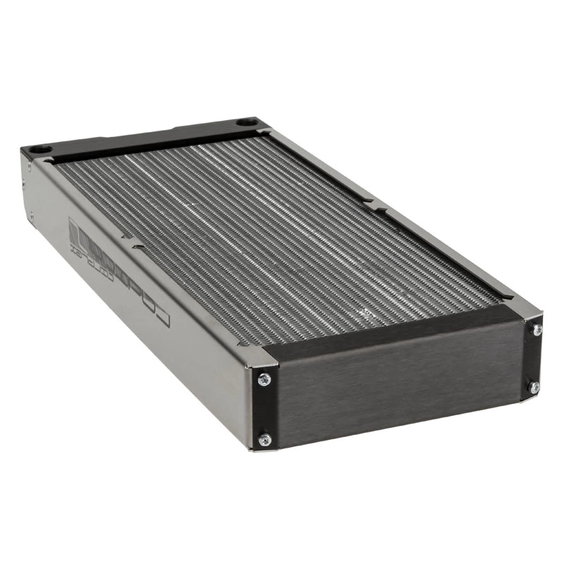 Koelblok Aqua-Computer 33705 — aluminium/koper/roestvrij staal, 320×140×40 mm, grijs/zilver
