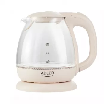 Elektrische waterkoker Adler AD 1283C 1 L 900 W crème
