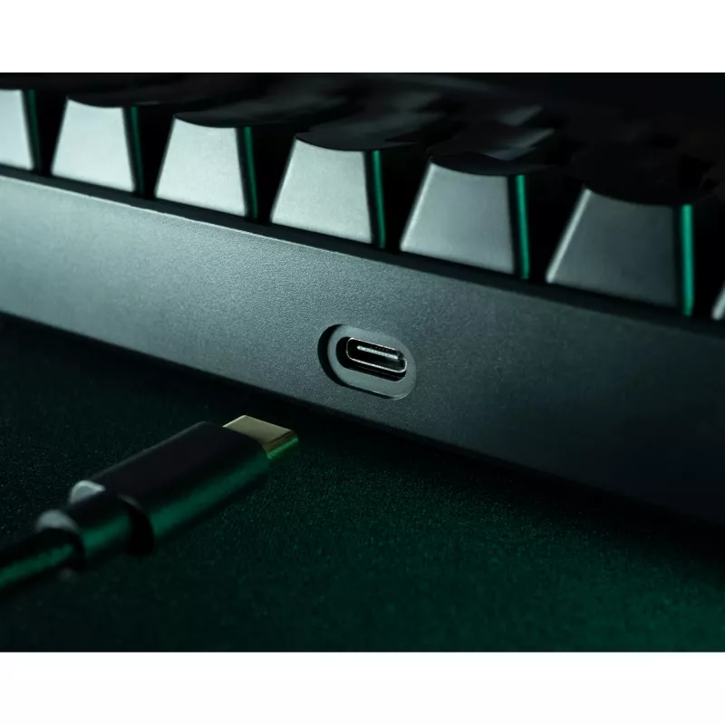 Deltaco GAM-100-DE - 65% - USB + Bluetooth - mechanische switch - QWERTZ - RGB-LED - zwart