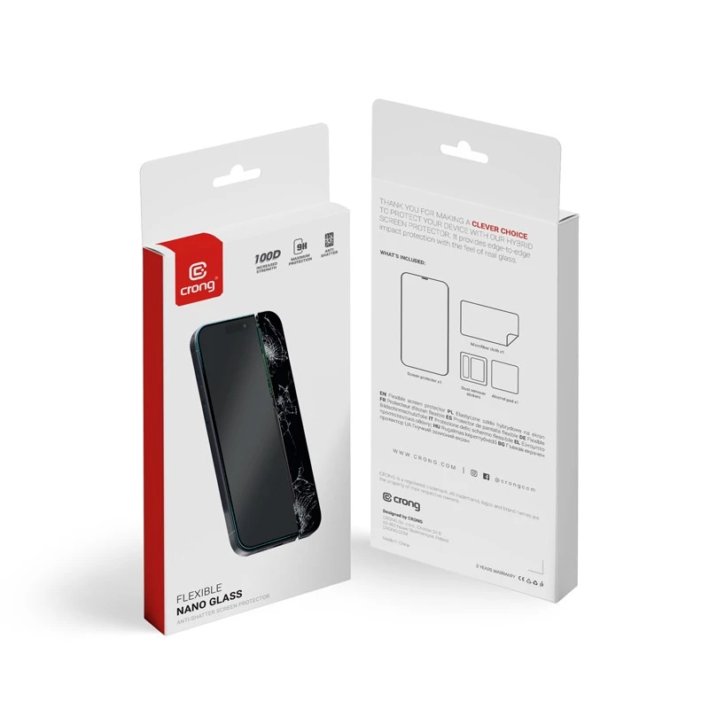 Hybridglas-displayscherm Crong voor iPhone 15 CRG-NANO-IP61 9H hardheid krasvast