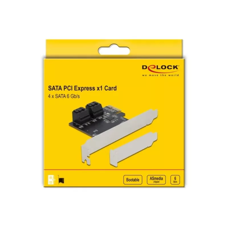 SATA PCI Express x1-kaart DeLOCK 90010 low-profile-formfactor