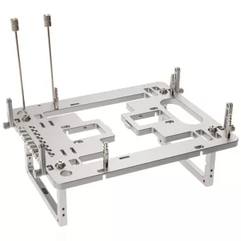 Mini-banktafelbehuizing Streacom BC1 Mini V2 zilver — compact open-frame frame
