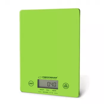 Esperanza EKS002G keukenweegschaal elektronische keukenweegschaal groen, geel werkblad rechthoek