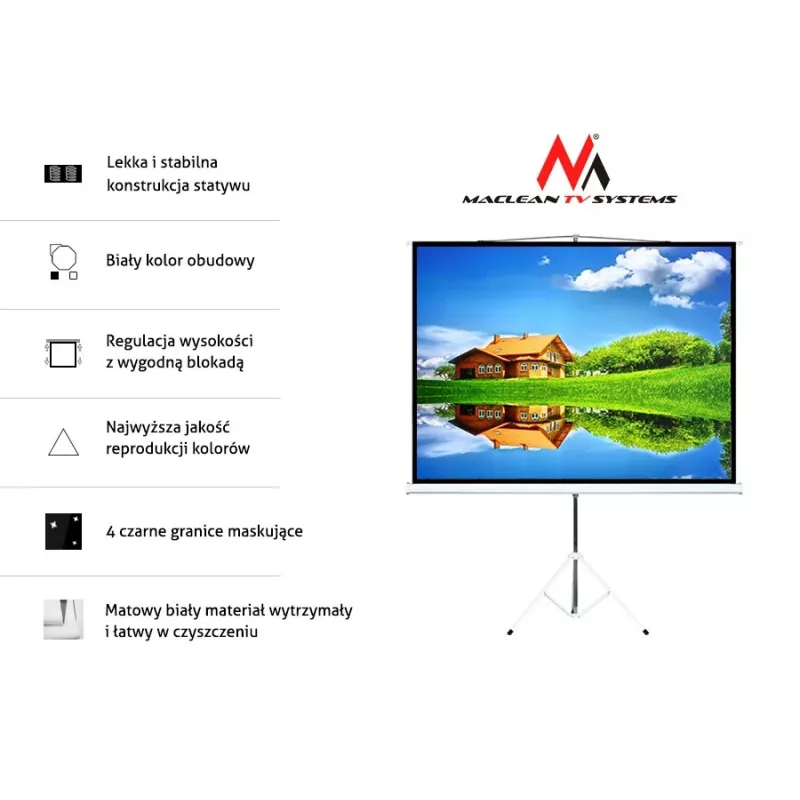 Statief projectiescherm Maclean MC-680 112 1:1 200x200