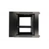 Extralink rackmount-behuizing 9U 600x600 AZH zwart wandgemonteerd, zwaaiend type