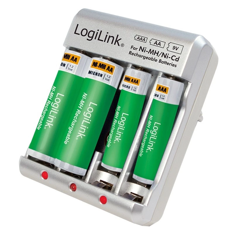Batterijlader voor Ni-MH / Ni-Cd AA / AAA / 9V