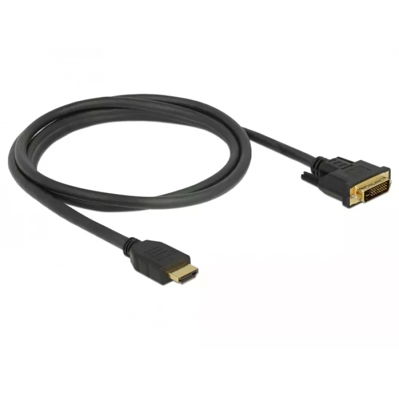 Videokabeladapter DeLOCK 85653 1,5m HDMI type A DVI zwart