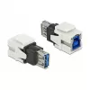 Keystone-module DeLOCK 86394 plat wit USB A