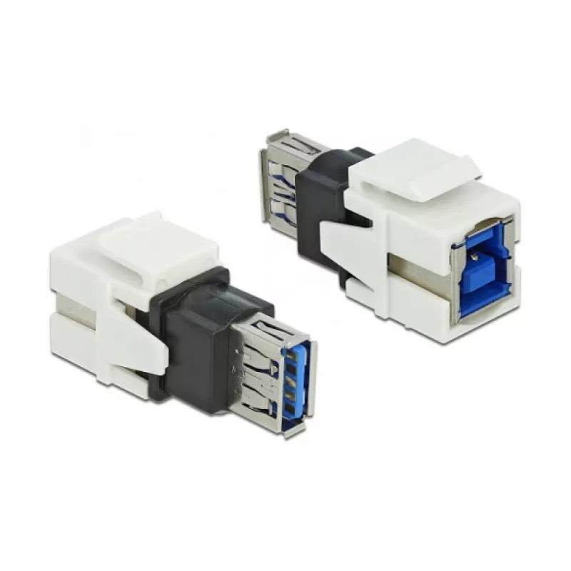 Keystone-module DeLOCK 86394 plat wit USB A