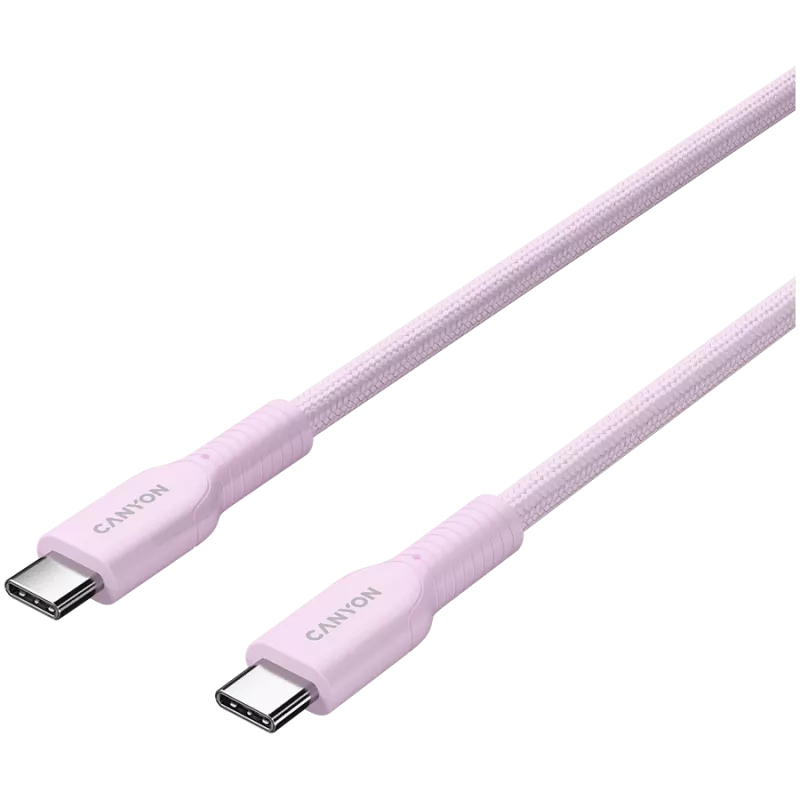 CANYON kabel OnWire 60CL C-C 60W COLOR gevlochten 1m roze