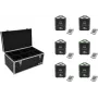 EUROLITE AKKU TL-3 TCL QuickDMX 6x LED-accu-uplight-set met transportkoffer TDV-1