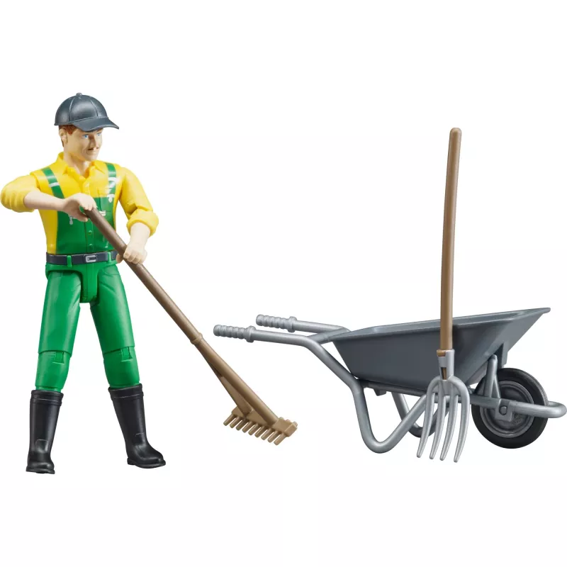 Figurenset landbouwer met accessoires, speelfiguur