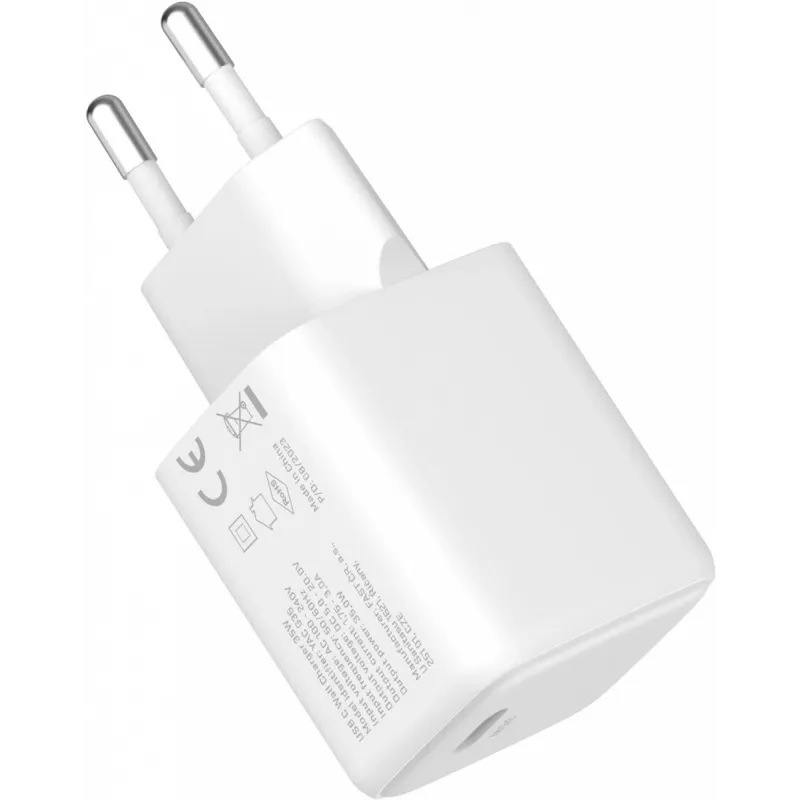 USB-C 35W 3A Power Delivery 3.0 QC 3.0 wandlader wit