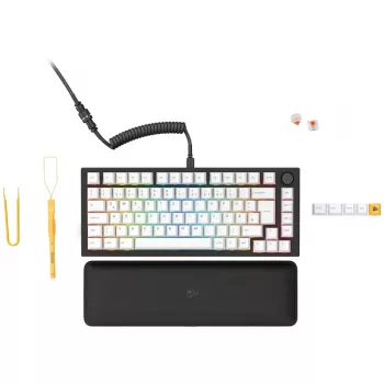 Glorious GMMK Pro zwart Slate 75% TKL toetsenbord - voorgemonteerd, ISO-DE-layout - zwart (GLO-GMMK-P75-FOX-ISO-B-DE)