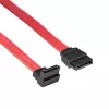 Akyga AK-CA-51 SATA III-kabel 6 Gb/s, recht naar 90° haaks, 0,5 m, rood