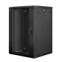 Wandmontage-rackkast LANBERG WF01-6618-10B, 18U, 600×600×907 mm, zwart, 60 kg
