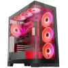 Pc-behuizing MODECOM Volcano SPACE APEX ARGB midi tower, gehard glas, USB-C, ondersteunt ATX/microATX/Mini-ITX, GPU tot 430 mm, CPU-koeler tot 180 mm