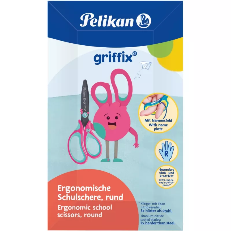 Pelikan Griffix Universal rechte punt Blauw - Roze (819121)