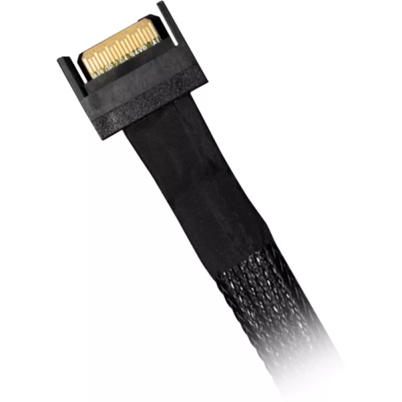 ICY DOCK MB414L-B MCIO 4i SFF-TA-1016 naar MCIO 4i SFF-TA-1016 kabel, 0,5 m