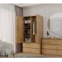 Topeshop SZAFA MALWA ART slaapkamerkast 5 schappen 2 deur(en) eiken