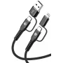 Celly 4-IN-1 kabel A+C naar C+LIGHT 2M BK