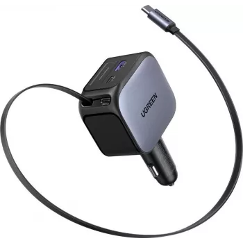 Auto-oplader UGREEN Fast 2-poorts 145W USB-C/USB-A model 55910B